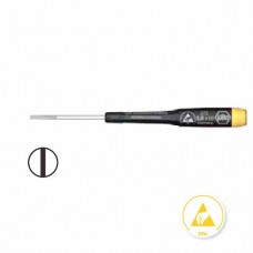 Wiha Precision ESD Slotted Screwdriver - Dissipative Handle, ESD-Safe - 1.5 mm - 07634